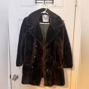 Wild Stag Faux Fur Chocolate Brown Coat